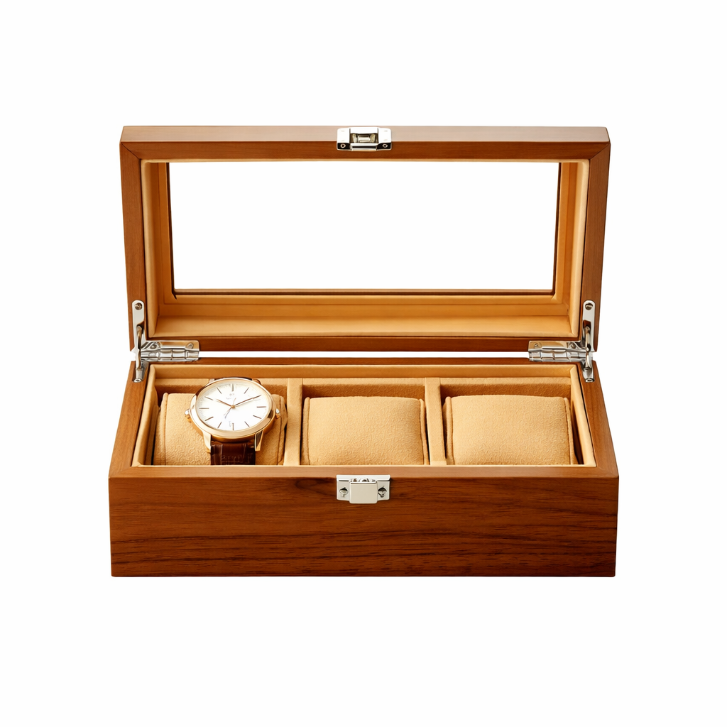 3 Watch Box – Light Wood