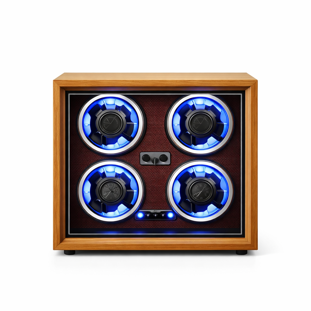 4 Watch Winder – Wood / Leather