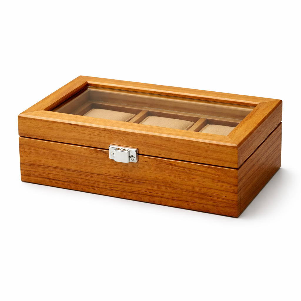 3 Watch Box – Light Wood